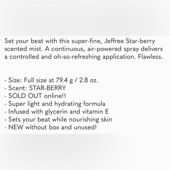 MORPHE X JEFFREE STAR Set & Refresh Spray Star Berry Scent - Picture 6 of 6